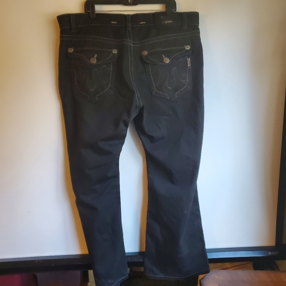 MEK USA DNM OAXACA BOOTS CUT BLACK WITH GOLD JEANS SIZE 42X34 - Picture 6 of 13